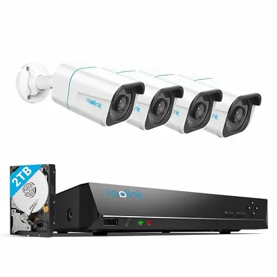 Reolink 8MP 8CH NVR 4K POE Security Camera System Audio Recording RLK8-810B4-A • $492.79