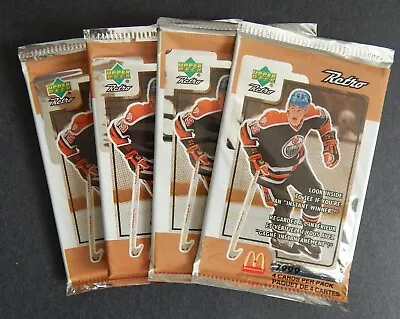 1999 Upper Deck McDONALD McDONALD'S HOCKEY 4 UNOPENED PACKS GRETZKY + STAR Cards • $29.74