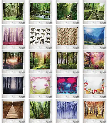 Ambesonne Forest Microfiber Tapestry Wall Hanging Decor In 5 Sizes • $16.99