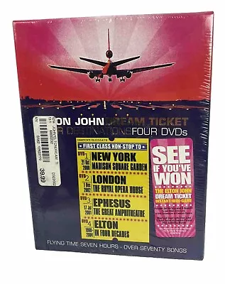 Elton John - Dream Ticket Four Destinations (DVD 2005 4-Disc Set) New Sealed • $17.54