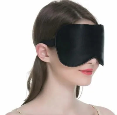 $7.39 • Buy 100% Pure Silk Sleeping Sleep Soft Eye Mask Blindfold Lights Out Soft & Relax
