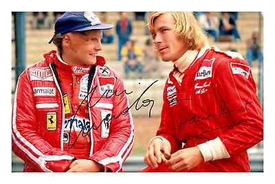 Niki Lauda & James Hunt Signed A4 Photo Print Autograph Formula 1 World Champion • £5.99