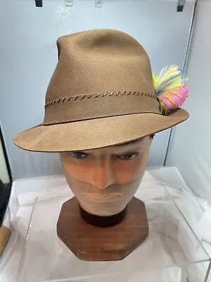 Vintage Dobbs 5Th Ave. New York Fedora 7 3/8 Brown Union Made ￼ • $20