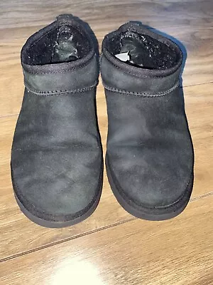 UGG Australia Classic Ultra Mini Women's Boots - Black UK Size 5 • £11.54