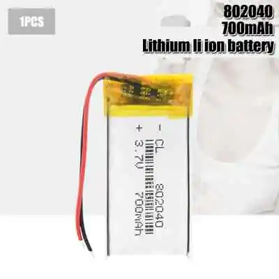 £9.99 • Buy 1x3.7V 700mAh 802040 Lithium Polymer LiPo Rechargeable Battery For Mp3 Gps Dvd