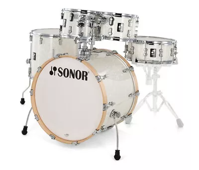 Sonor AQ2 Maple Studio Kit 5pc Shell Pack - White Pearl • $1199