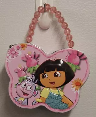 Dora & Boots -Child's Pink Metal Purse`Beads `New Unused • $12.99