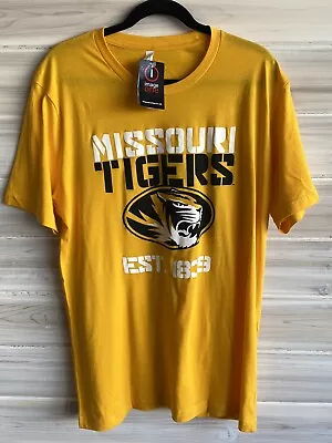 Missouri Tigers Yellow T Shirt Image One NWT XL • $10.99