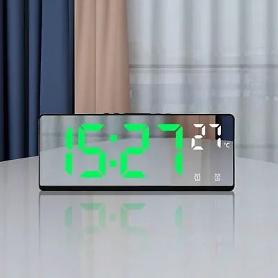 Temperature Calendar Alarm Clock LED Digital Electronic Clock Large Number • $19.16
