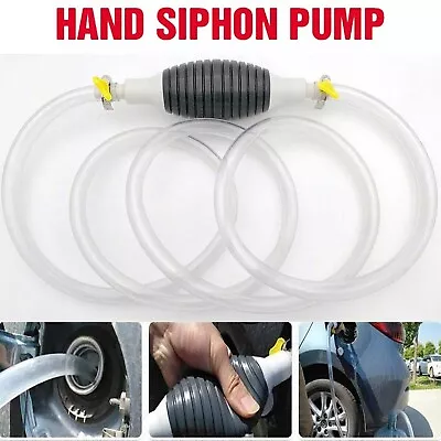 Gas Transfer Siphon Pump Gasoline Siphone Hose Oil Water Fuel Transfer Hand Pump • $6.49