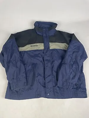 Columbia Bugaboo Jacket Mens Size XL Blue Black Vintage  Shell Only Free Ship • $29.99