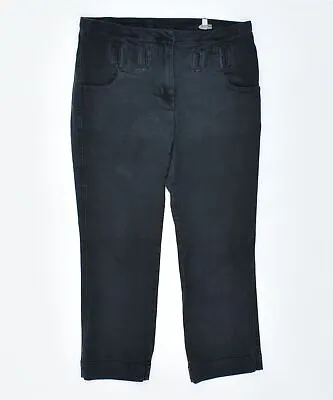 CERRUTI Womens Crop Straight Jeans W28 L23 Black KO02 • £7.85