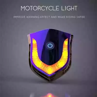 New Motorcycle Helmet LED Light Wireless USB Warning Safety Lamp Accessories 1pc • $9.99