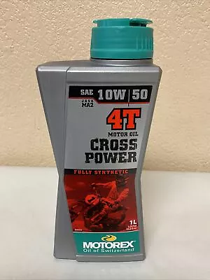 Motorex Cross Power SAE 10W-50 4T Synthetic Motor Oil-1 Liter PN #198401 / #M996 • $25.55