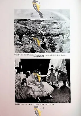 Spring In Cornwall & Ballet (Ronald Brooksbank Reverse) Book Illustration 1936 • £11.97