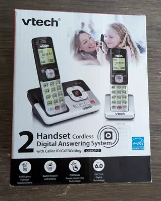 VTECH 2 Handset Cordless Phone Digital Answering System CS6829-2 Caller ID/Wait • $29.50