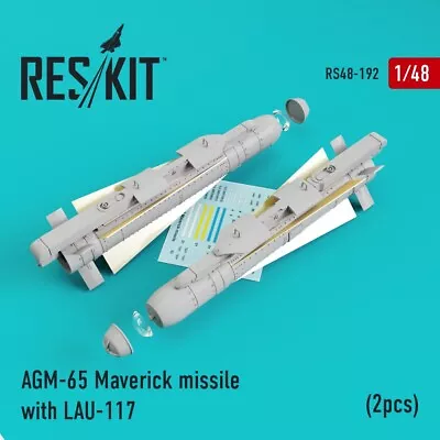 1/48 Reskit RS48-0192 AGM-65  Maverick  Missiles With LAU-117 (2 Pcs) (AV-8B A- • $18