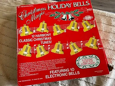 Vintage 90s Trendmasters Christmas Magic Electronic Holiday Bells Musical Decor • $49.99