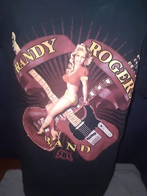 $12.99 • Buy 2002 Rare VTG Randy Rogers Band Country Shirt Honky Tonk Girl Guitars Pinup Sz S