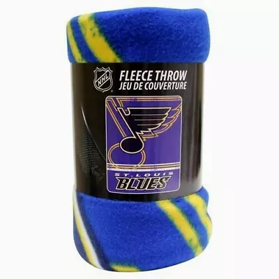 St Louis Blues Fleece Blanket Throw Nhl Lord Stanley Cup Soft New Nwt • $21.69