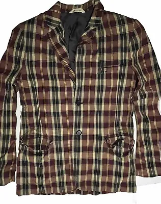 Vintage Mens Plaid EZRA ABERCROMBIE & FITCH Madras Blazer Jacket Sport Coat M • $38.30