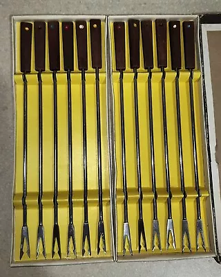 Vintage Stainless Steel 12 Piece Fondue Forks Set Made In Japan No. 196/4542 • $8