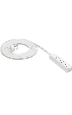 15 Ft 3 Prong 3 Outlets Flat Plug Grounded Indoor Extension Cord 13 Amps 1625W • $13.99