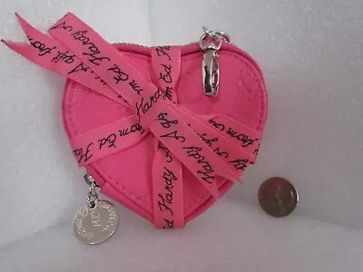 Vintage Ed Hardy Pink Heart Change Purse ' A Gift From Ed Hardy/Charm Pull  NEW • $5.99