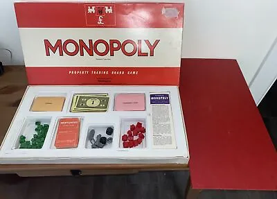 Monopoly Board Game Original Classic Vintage Red Box Metal Pieces 1972 Complete • £10