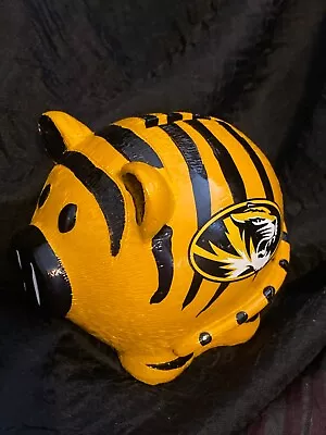 New—Mizzou Tigers University Missouri Mascot Mini Piggy Bank Truman Black Gold  • $11.95