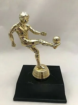 $7.99 • Buy ⚽male  Soccer Trophy Hi-kick 5.5  Tall On Black Base Free Personalizing