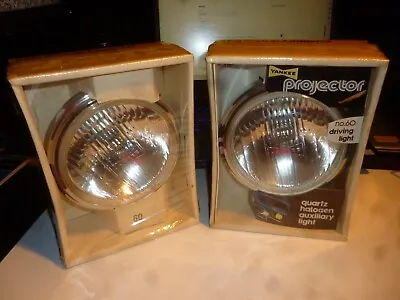 Pair Of Vintage Yankee Quartz Halogen Driving Lights.  USA. No.60. • $95