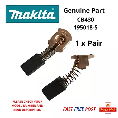 2 X BGA452 Makita Motor Carbon Brush 18V LXT Angle Grinder CB430 BGA452Z DGA452 • £5.45