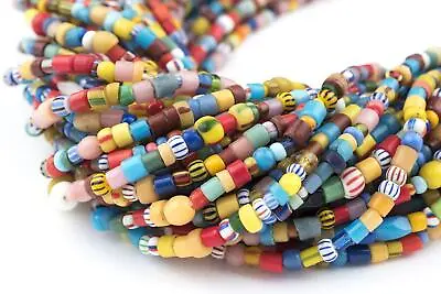 Medium Vintage Christmas Beads Varied Medley 4mm Ghana African Multicolor Mixed • $6.25