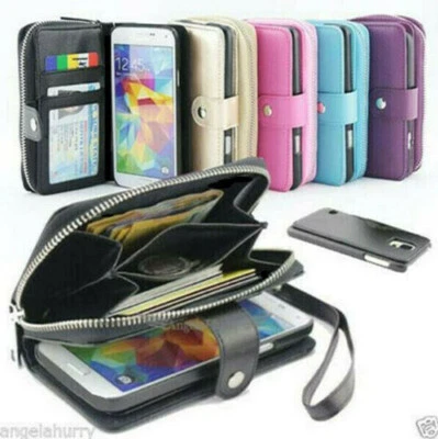 $15.35 • Buy For IPhone 7 8 Plus X XR XS Max Zip Purse Wallet Leather Magnetic Case Cover