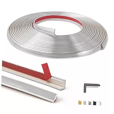  20ft Outside Vinyl Corner Trim Peel And Stick For Tile And Glittery Silver • $31.71