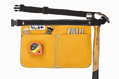 Heavy Duty Leather Traditional Nail & Tool Pouch Bag • $17.95