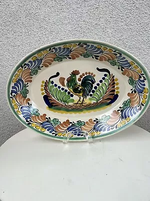 GTO Mexico Pottery Large Platter Bowl Rooster Theme 14.5” • $72