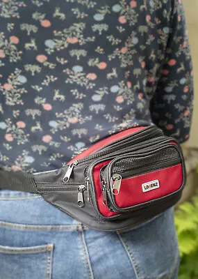Men's Women's Canvas Travel Bumbag Waist Bag Multi Pocket With Adjustable Strap • £9.99