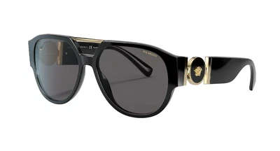 $356.96 • Buy Mens Versace Sunglasses Ve4371 Black/ Dark Grey Polarized Sunnies