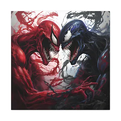 Marvel Carnage Venom Canvas Comic Super Villain Dark Fantasy Wall Art Decor • £16.99