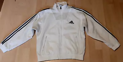£19.99 • Buy Vintage Adidas Tracksuit Jacket Top Retro White Size GB 32/34