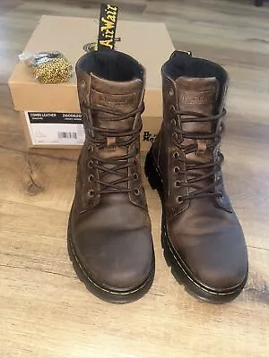 Dr. Martens Combs Crazy Horse Brown Leather Boots Men’s Size 7 • $70