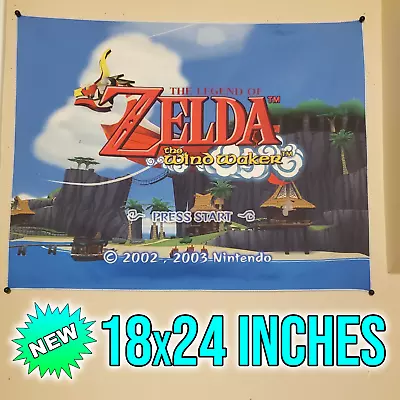 The Legend Of Zelda The Wind Waker 18x24 Inch Tapestry / GameCube Wall Hanging • $7