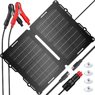 25W Solar Panel 12V Trickle Charge Battery Charger Kit Maintainer Marine RV Car • $44.99