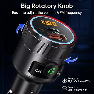 Bluetooth Car FM Transmitter MP3 Player Hands Free Adapter Kit PD USB Port • $12