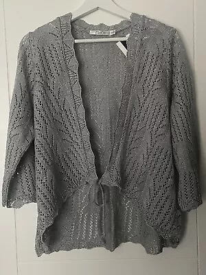 Ladies Mackays Silver Cardigan Size 22/24 • £10