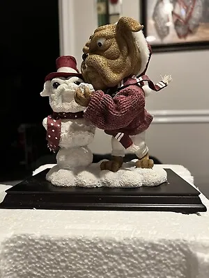 Mississippi State Bulldog Mascot & Snowman Figurine • $49.95