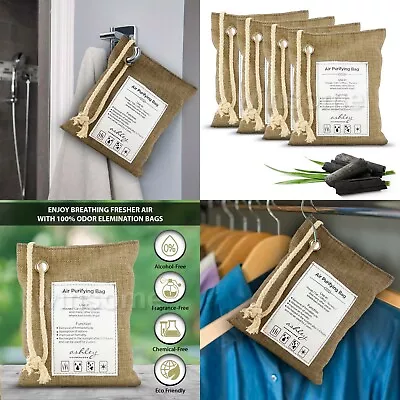 £8.90 • Buy Bamboo Charcoal Air Purifying Bag Car Home Dehumidifier Purifier Odour Freshener