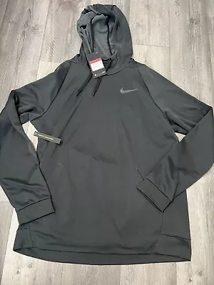 New- Nike Therma Fit Hooded Hoodie Sweatshirt Dri Fit Size Large Gray • $35